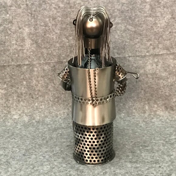 Metal Sculpture Wine Bottle Holder - Picture 5 of 7